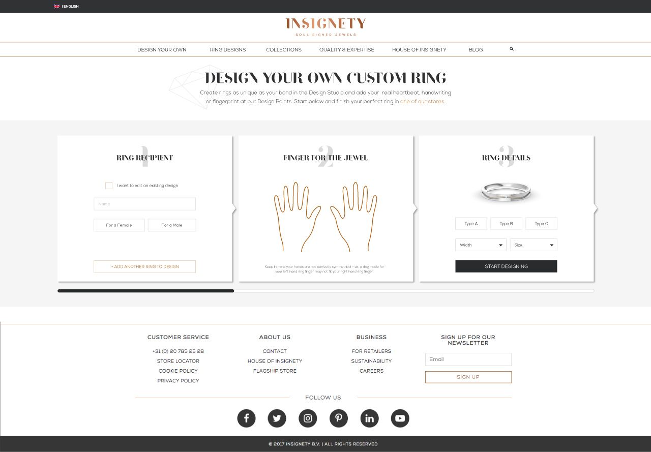 Custom Design Desktop Software Redesign [Insignety, jewelry maker]